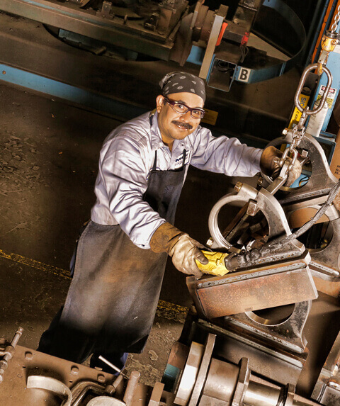 Man working in manufacturing plan